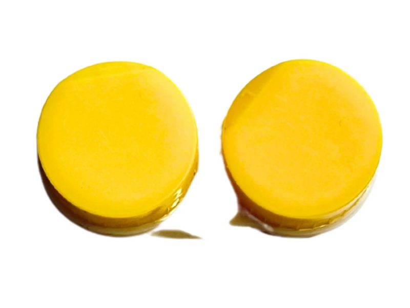 Glossy contact lens storage case, Colour: sunny yellow